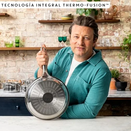 Tefal ▫️ Jamie Oliver - Conjunto de 2 frigideiras, aço inoxidável, sem revestimento 4