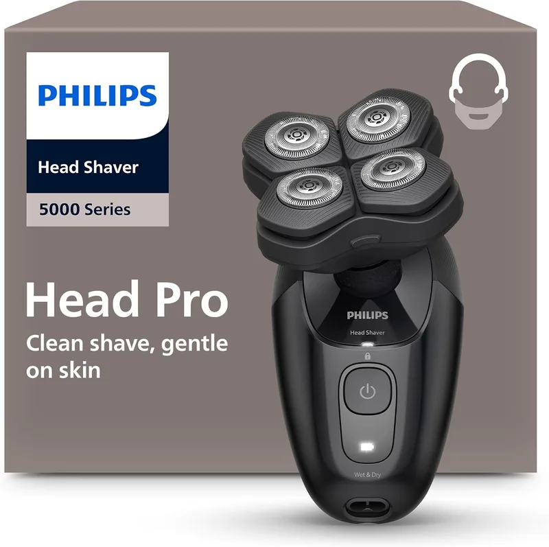 Philips ▫️ 5000 Series Pro - Máquina de barbear para homem e mulher, cabeça flexível de 360°, lâminas ComfortCut para um barbear rente e suave, HS5980/15