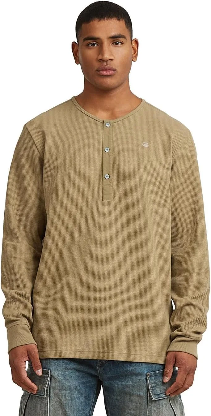 Camisola G-Star Structured Tweeter Granddad T LS para homem