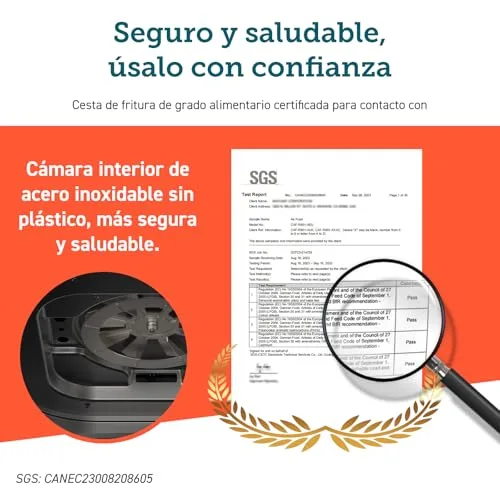 Cosori ▫️ Fritadeira de ar quente de 8,5 L, com cesto duplo e janela, 10 funções, branca 2