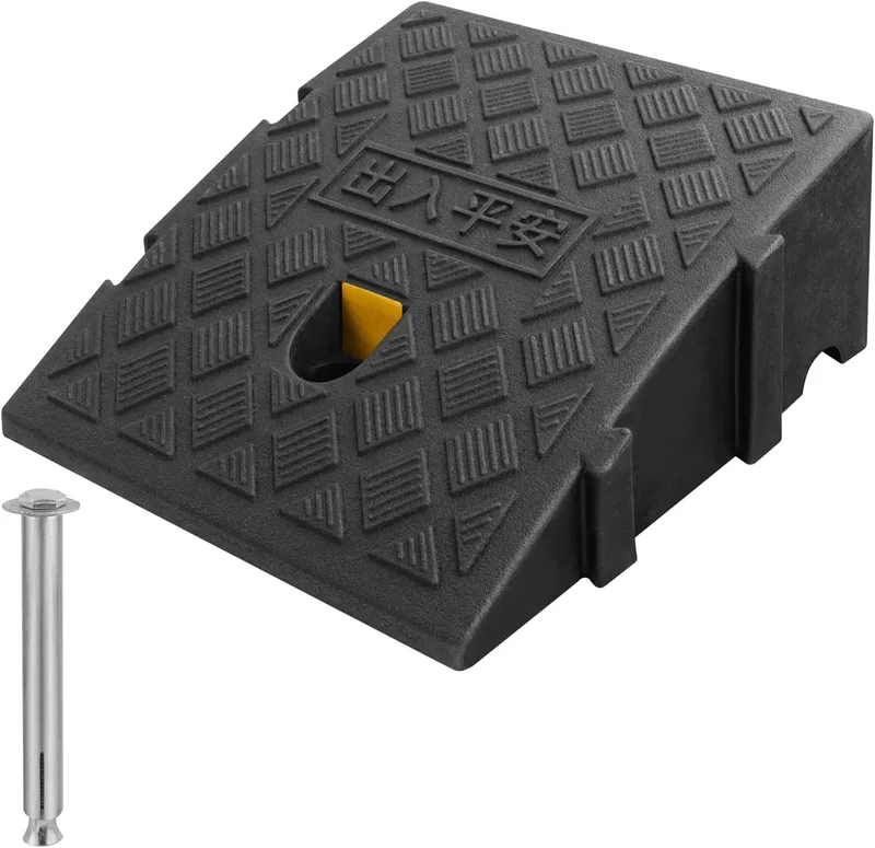 LSGCQ ▫️ Rampa de plástico para passeios 1 PCS Cadeira de rodas, trotinete, bicicleta, rampas para portas e degraus (preto, 25×27×11m)