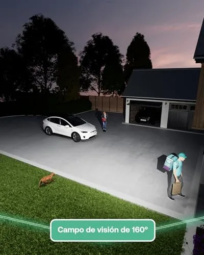 Arlo ▫️ Floodlight 2K, Câmara Wi-Fi para exterior, qualidade 2K HDR, grande angular de 160°, visão noturna a cores, sirene de alarme, comunicação bidirecional, período de avaliação Secure, 1 câmara 4