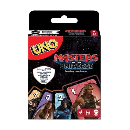 Mattel Games ▫️ UNO Masters of The Universe Jogo de cartas com baralho temático do filme para crianças, noites em família, festas, viagens e acampamentos, 2 a 10 jogadores, a partir dos 7 anos, JMF11 6