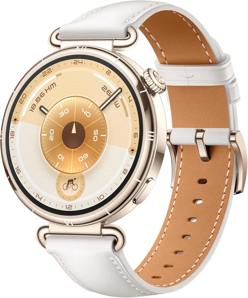 HUAWEI ▫️ WATCH GT 6 41 mm, relógio inteligente com GPS, ecrã tátil AMOLED, até 14 dias de autonomia, NFC, ciclismo, mais de 100 modos desportivos, compatível com iOS e Android, monitorização da saúde, bem-estar emocional, branco