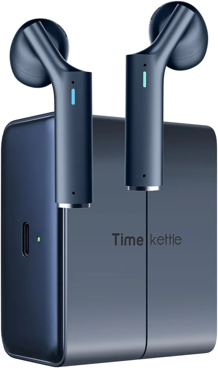 Timekettle ▫️ W4: Auscultadores para intérpretes, tradução simultânea bidirecional, dispositivo de tradução compatível com 40 idiomas, auscultadores de tradução em tempo real para vídeos e chamadas telefónicas