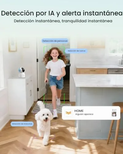AKINGUAR ▫️ Câmara de vigilância Wi-Fi para interiores de 4K e 8 MP, com cartão de 64 GB 3