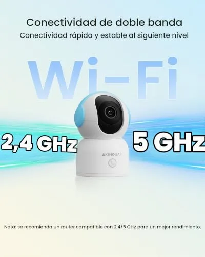 AKINGUAR ▫️ Câmara de vigilância Wi-Fi para interiores de 4K e 8 MP, com cartão de 64 GB 6