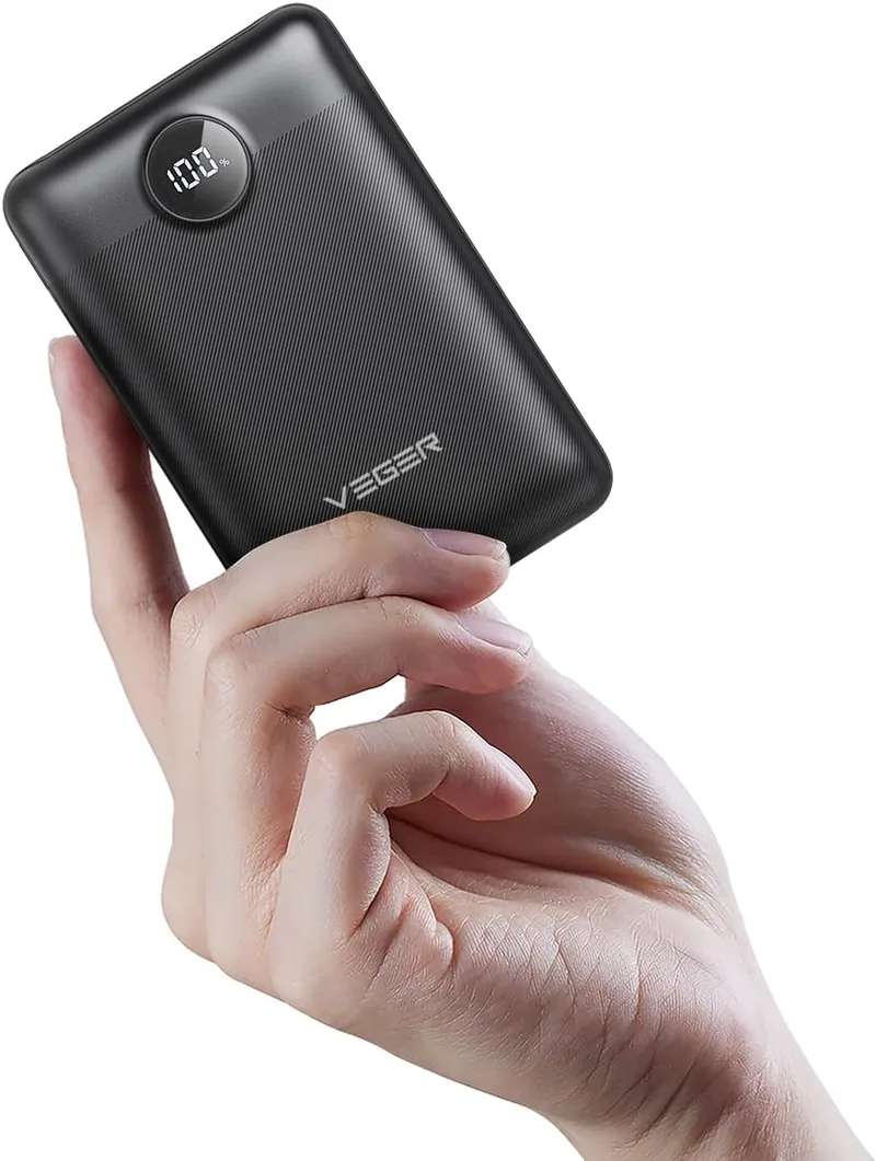 VEGER ▫️ 20000mAh Power Bank Externo, Carregamento Rápido 22,5 W QC3.0, | Entrada e Saída USB-C, Bateria Portátil para iPhone, Android, Tablets e Mais