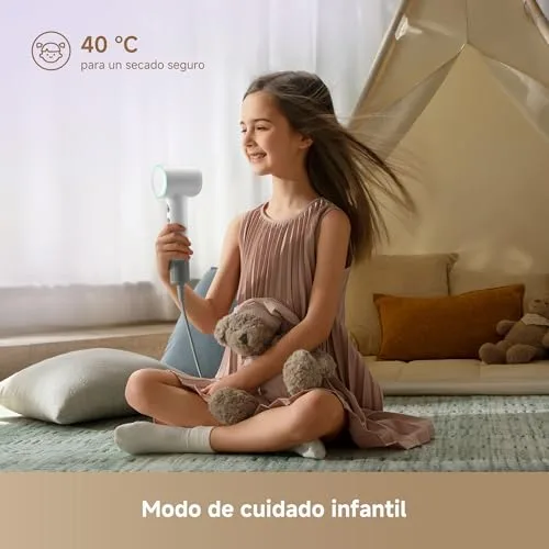 dreame ▫️ Mini, Secador de cabelo de alta velocidade, leve: 270 g, rápido 6