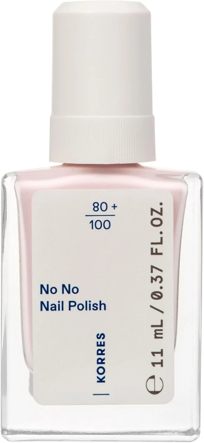 KORRES ▫️ No No Nail Polish 17 Creamy Pink: verniz para unhas vegan, sem 10 ingredientes nocivos, com efeito gel, elevado poder de cobertura e brilho intenso, resistente a fissuras, 11 ml