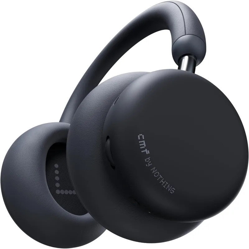 CMF BY NOTHING ▫️ CMF Headphone Pro - Auscultadores Bluetooth com aros sobre as orelhas – até 100 h de autonomia, Hi-Res com LDAC, áudio espacial, com cancelamento ativo de ruído – cinzento escuro