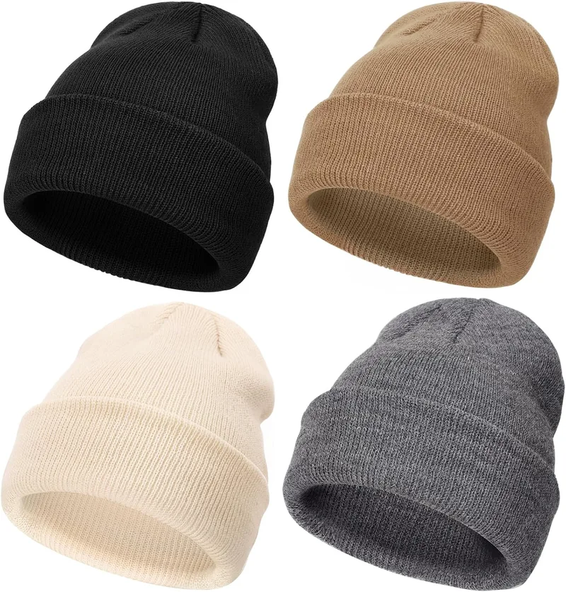 DRESHOW ▫️ Gorro para Crianças Gorros de inverno para Crianças Gorros para Crianças Gorro Unissexo de Malha Macia para Bebés Meninos Meninas Gorros Quentes para 3 Meses-6 Anos