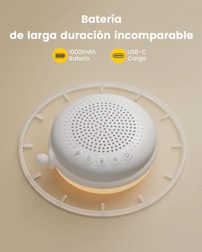 Glocusent ▫️ Máquina portátil de ruído branco para bebés com 34 sons 4