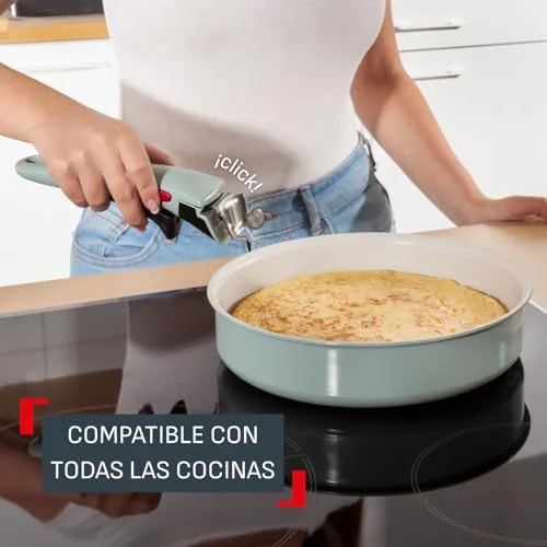 Tefal ▫️ Ingenio Serenity - Conjunto de 2 frigideiras + panela, Eucalipto 5