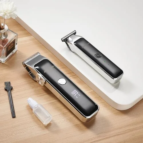 BARBERBOSS ▫️ Kit de aparador de cabelo para homem aparadores de barba sem fios com 7 pentes, esfera de comprimento ajustável, duas configurações de velocidade, carregamento por USB e lâminas de cerâmica 2