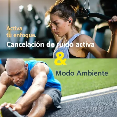 JVC ▫️ HA-EC75T-V Auriculares sem fios verdadeiros para desporto com ANC, IP57, 40 h, Violeta 3