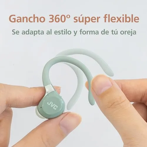 JVC ▫️ HA-EC75T-V Auriculares sem fios verdadeiros para desporto com ANC, IP57, 40 h, Violeta 7