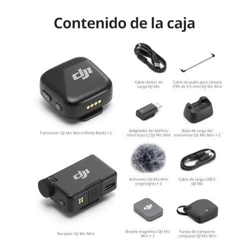DJI ▫️ Mic Mini (2 transmissores + 1 recetor), áudio rico em detalhes, microfone de lapela sem fios para câmara/Android, vlog para 2 pessoas, produção em equipa 6