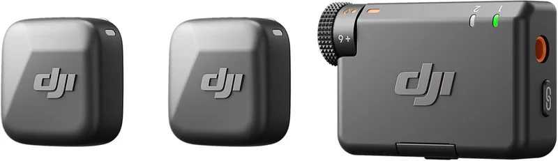 DJI ▫️ Mic Mini (2 TX + 1 RX), Detail Rich Audio, microfone de lapela sem fios para câmara/Android, vlog para 2 pessoas, produção em equipa