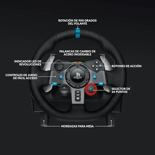 Logitech G ▫️ Volante e alavanca de mudanças G29 SE Driving Force para PlayStation e PC 5