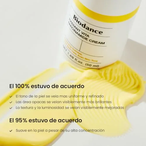 Biodance ▫️ Radiant Vita Niacinamide Cream - Creme facial iluminador com vitamina C e B12, corretor de manchas escuras e hidratante, K-Beauty, cuidados faciais coreanos, 50 ml 7