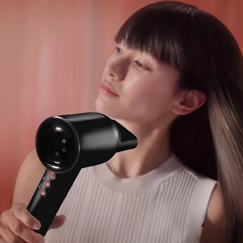 Cecotec ▫️ Secador de cabelo com tecnologia de plasma DryGlam Waves Black. 1600 W, 110 000 RPM, motor sem escovas, bicos com efeito Coanda, ecrã digital, controlo inteligente da temperatura, função de memória 6