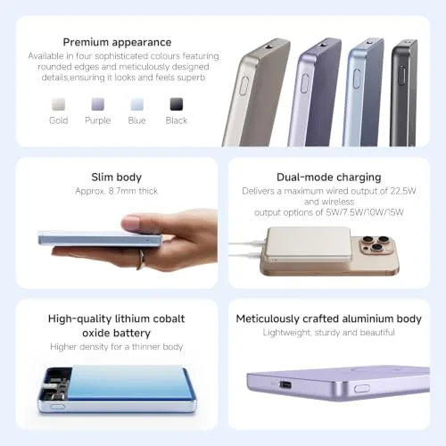 Xiaomi ▫️ Carregador portátil magnético Super Slim 5000, preto 2