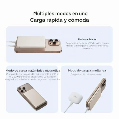 Xiaomi ▫️ Carregador portátil magnético Super Slim 5000, preto 4