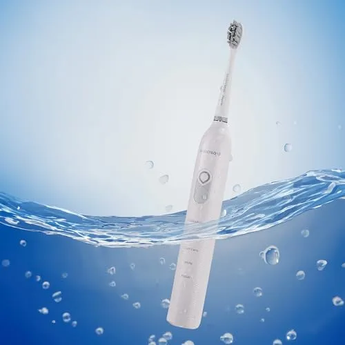 BARBERBOSS ▫️ Escova de dentes sónica recarregável para adultos, 5 modos de limpeza, escova de dentes elétrica, sensor de pressão, 6 cabeças de escova, bateria com autonomia de 60 dias, temporizador inteligente 3
