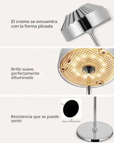 LuminexDesigns ▫️ Lâmpada de mesa LED recarregável, conjunto de 2 TL16 VIOA 2