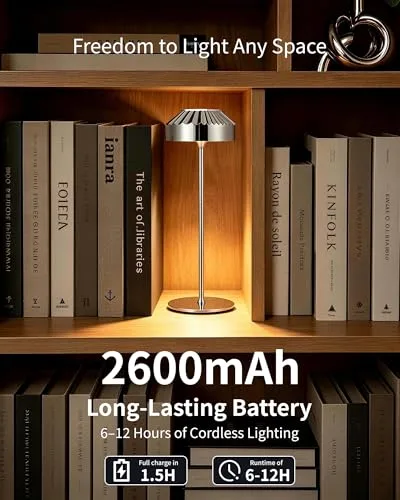LuminexDesigns ▫️ Lâmpada de mesa LED recarregável, conjunto de 2 TL16 VIOA 4