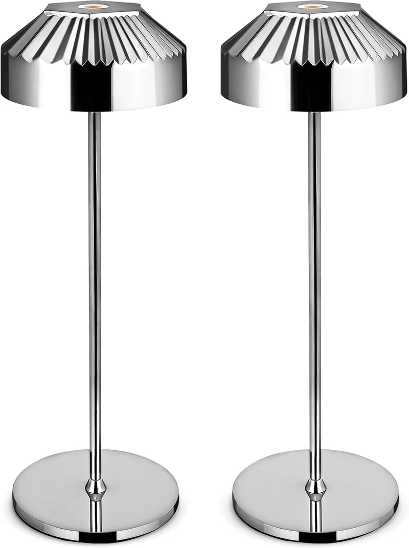 LuminexDesigns ▫️ Lâmpada de mesa LED recarregável, conjunto de 2 TL16 VIOA