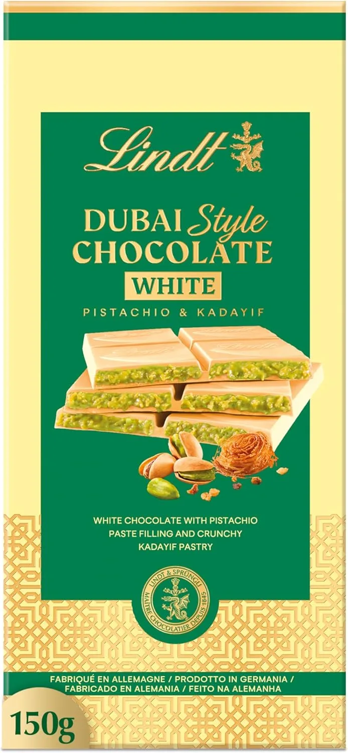 LINDT DUBAI SC.WHITE TAB 150 GR