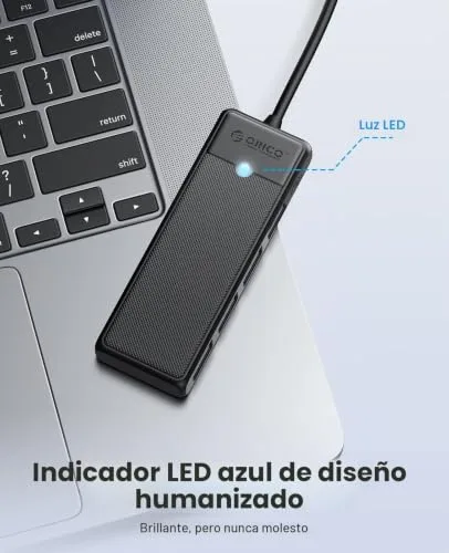 ORICO ▫️ Hub USB 3.0, divisor com 4 portas USB e cabo longo de 100 cm, tipo A ultrafino, concentrador de dados de 5 Gbps, adaptador multiportas para MacBook, Mac Pro/Mini, disco rígido portátil e Surface Pro 7