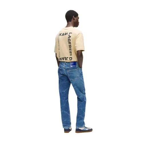 KARL LAGERFELD JEANS ▫️ Calças de ganga Karl Lagerfeld para homem, corte reto, em denim 2