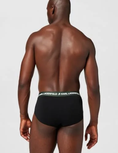 KARL LAGERFELD ▫️ Cuecas de homem com logótipo e faixa colorida (conjunto de 3) 4
