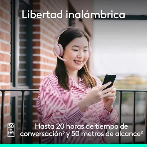 Logitech ▫️ Zone Wireless 2 ES - Auscultadores sem fios - Rosa 5