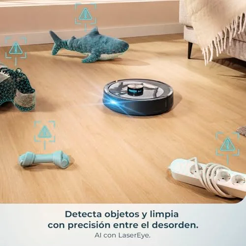 Cecotec ▫️ Robô aspirador com base de esvaziamento automático e IA Conga Y100 X-Treme. 20 000 Pa, navegação a laser e inteligência artificial, 20 000 Pa, base de 2,8 L, autonomia até 220 m², controlo via aplicação 3.0 4