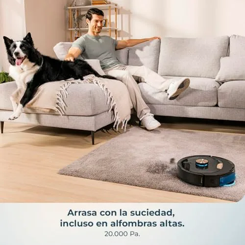 Cecotec ▫️ Robô aspirador com base de esvaziamento automático e IA Conga Y100 X-Treme. 20 000 Pa, navegação a laser e inteligência artificial, 20 000 Pa, base de 2,8 L, autonomia até 220 m², controlo via aplicação 3.0 5