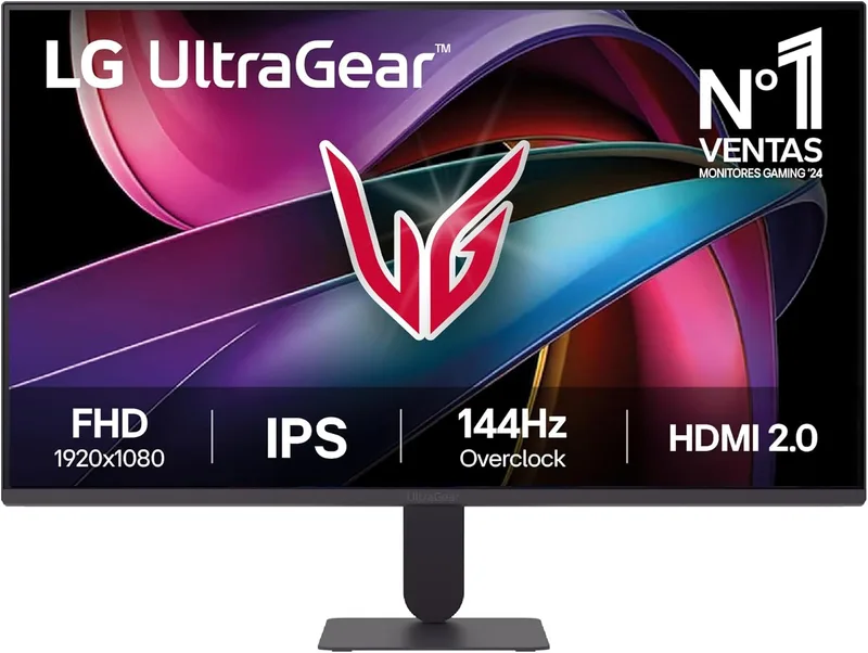 LG ▫️ 27G411A-B - Monitor de jogos Ultragear, 27", IPS, 1920x1080, 16:9, 144 Hz, 1 ms/HDR10/NVIDIA G-Sync/FreeSync, Branco
