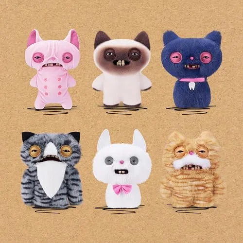 Fuggler ▫️ Alley Cats Peluche de 9" (Yawper) da ZURU – Monstro feio e divertido com dentes humanos. Peluche colecionável para crianças, adolescentes, adultos e amantes de gatos invulgares. 4