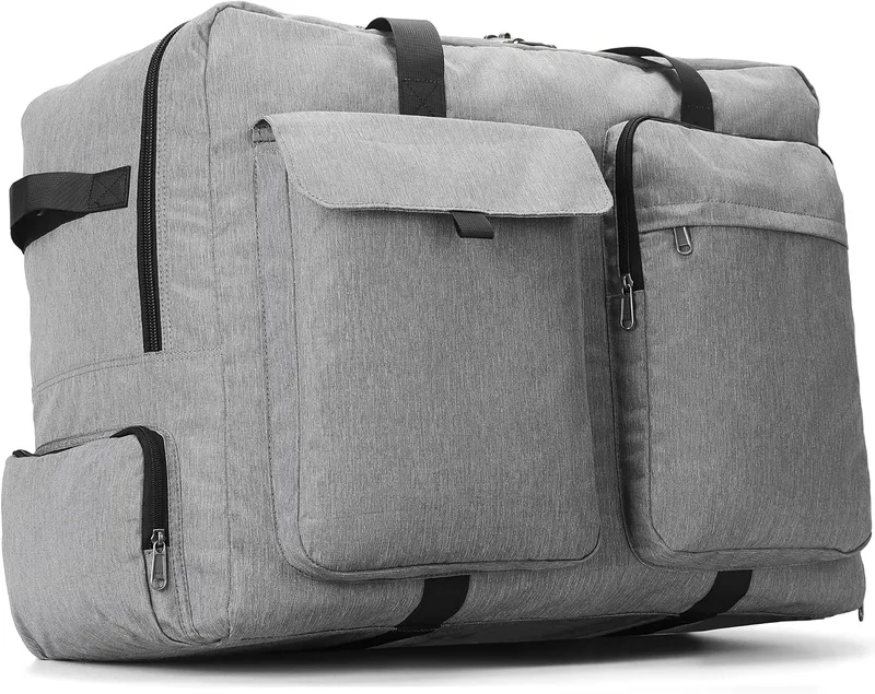 VS VOGSHOW ▫️ Saco de viagem dobrável de 100 L com compartimento para sapatos, resistente à água e ao rasgo. Saco de viagem para homem e mulher, ideal para viagens, mudanças e fins de semana