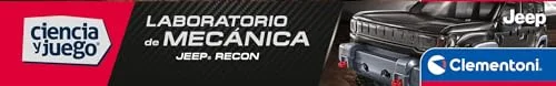 Clementoni ▫️ Mechanics - Jeep Recon - Mais de 200 peças para construir o todo-o-terreno elétrico - com 5 portas e sistema de direção de cremalheira - A partir dos 8 anos - 55622 5