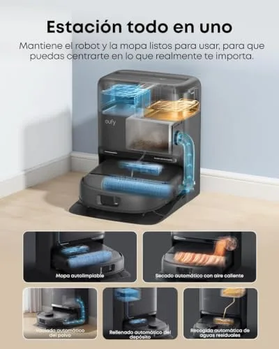 eufy ▫️ Robô aspirador e esfregador de chão C28 Omni, HydroJet 15 000 Pa 6