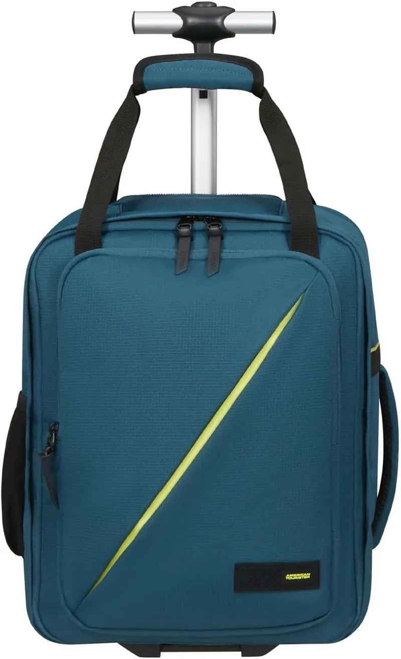 American Tourister ▫️ Take2Cabin - Ryanair/Wizz Air/Vueling Mala de Cabine 40 x 30 x 20 cm, 24,5 l, 1,50 kg, Mochila com Rodas, Bagagem de Mão, Mochila de Avião MS para Debaixo do Assento, Azul (Harbor Blue)
