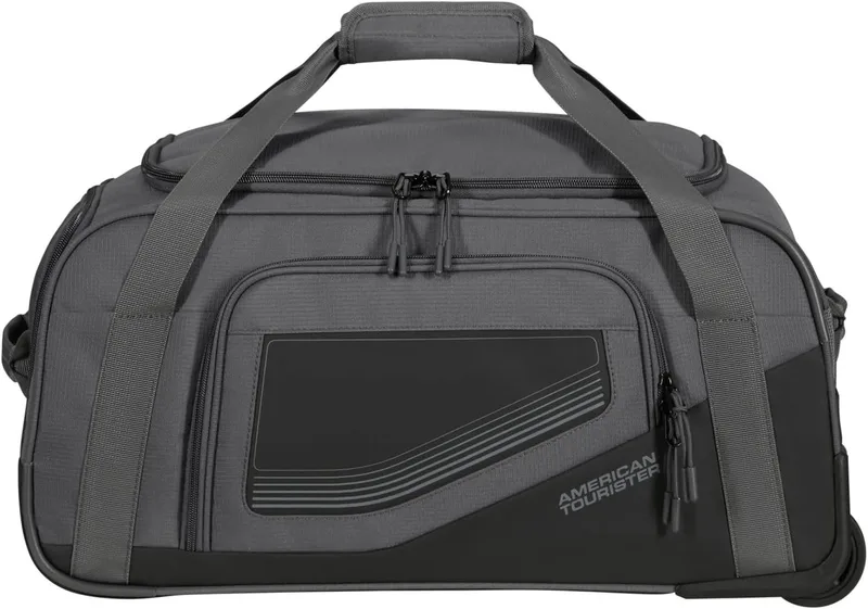 American Tourister ▫️ City Racer - Mala de 55 cm/50 L - Rodas, compartimento para sapatos, vários espaços - Impermeável, capa inteligente, resistente - Preta
