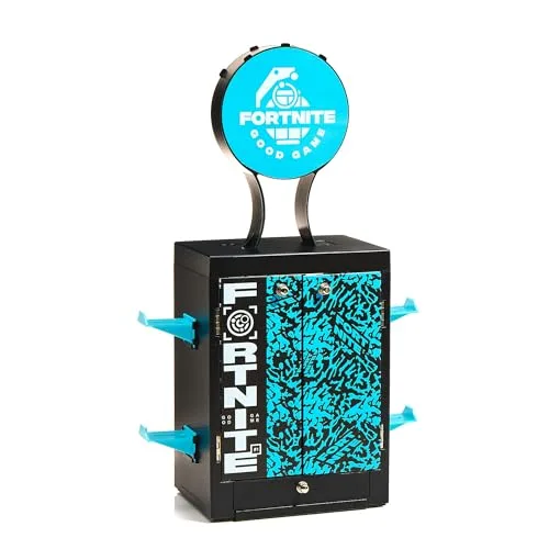 Numskull ▫️ Armário e Suporte de Arrumação Oficial do Fortnite da Good Game Gaming – Capacidade para 10 jogos/DVDs, 4 comandos, auscultadores e acessórios – Organizador compacto para jogos 6