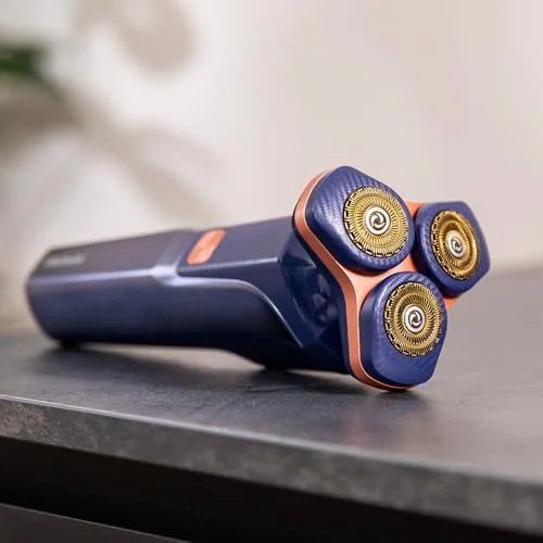 Cecotec ▫️ Máquina de Barbear Rotativa PrecisionCare Aluminium. Lâminas para cabelo comprido e curto, ecrã LED inteligente, 2 velocidades, 8500 rpm, autonomia de 2 horas, cabeça magnética e revestimento de titânio 5
