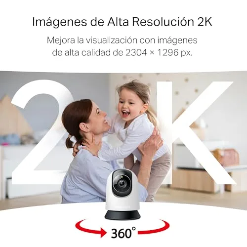 MERCUSYS ▫️ MC210 - Câmara de vigilância Wi-Fi para interiores com visão de 360°, 2K 3MP, para bebés 3
