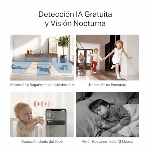 MERCUSYS ▫️ MC210 - Câmara de vigilância Wi-Fi para interiores com visão de 360°, 2K 3MP, para bebés 4